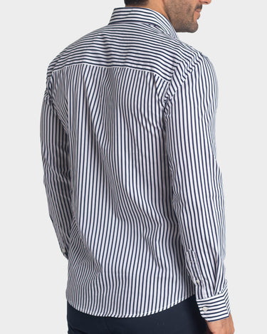 Camisa manga larga a rayas para hombre