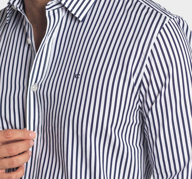 Camisa manga larga a rayas para hombre