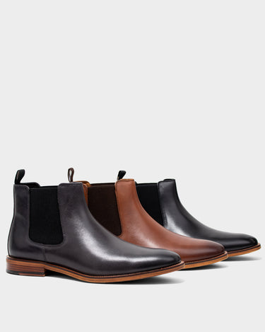 Botas de cuero para hombre trevor chelsea boot