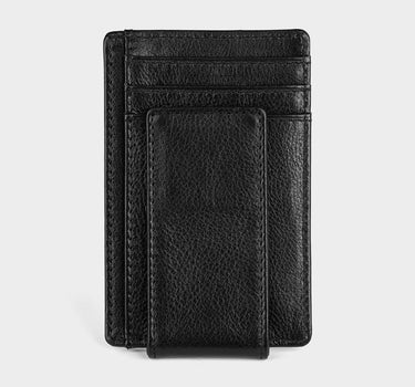 Tarjetero de cuero para hombre classy clip