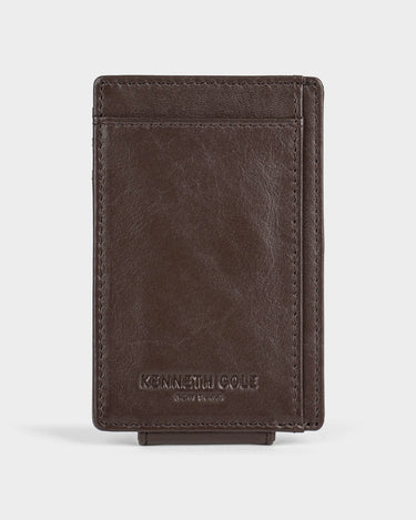 Tarjetero de cuero para hombre classy clip