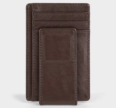 Tarjetero de cuero para hombre classy clip