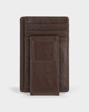 Tarjetero de cuero para hombre classy clip