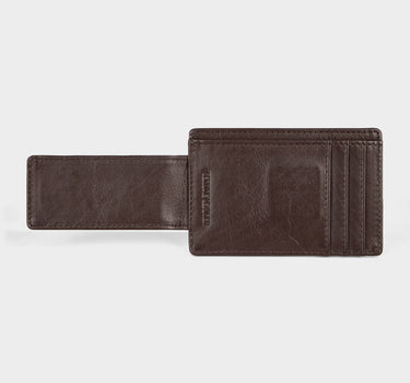 Tarjetero de cuero para hombre classy clip