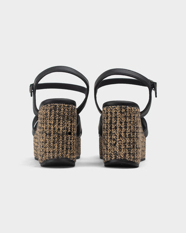 Plataformas para mujer card ankle strap wedge