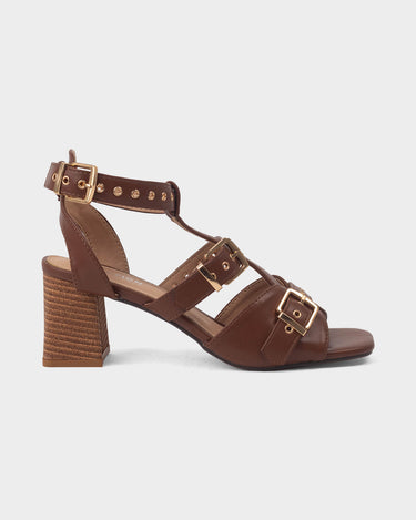 Sandalias de tacón para mujer lyle heel buckle sandal