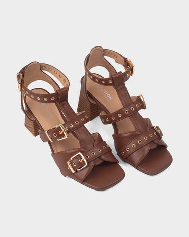 Sandalias de tacón para mujer lyle heel buckle sandal
