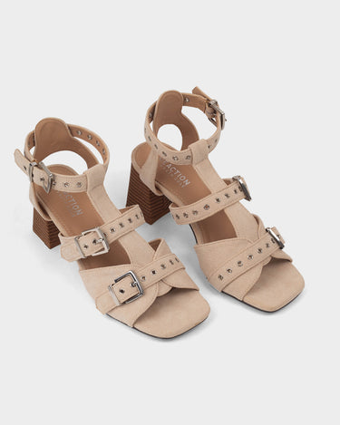 Sandalias de tacón para mujer lyle heel buckle sandal