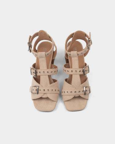 Sandalias de tacón para mujer lyle heel buckle sandal